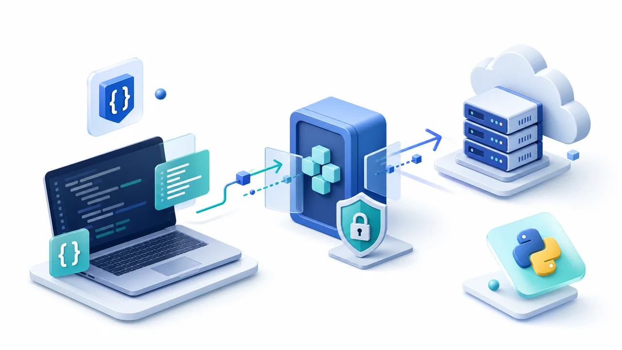 Calling an AI API with Python lesson illustration
